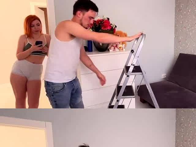 Redhead Cheats on Husband with Electrician's Big Cock