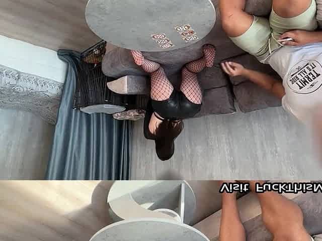 Glamour coquette in fishnets arousing sex clip