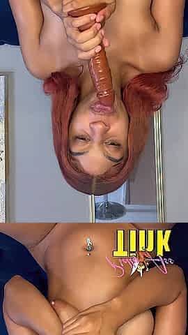 Angel sucks sex tool then stuff chunky cunt and cream all over penis
