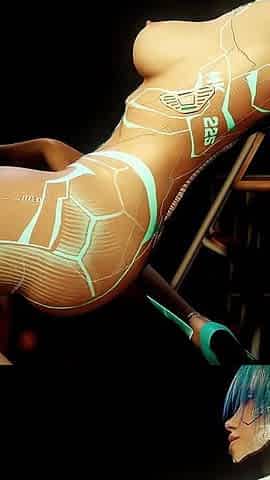 Robot Girl Rides Dick on a Chair