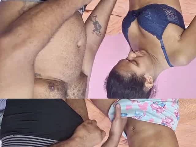 Stepfather having sex with his stepdaughter and this babe having a great climax on his dick.