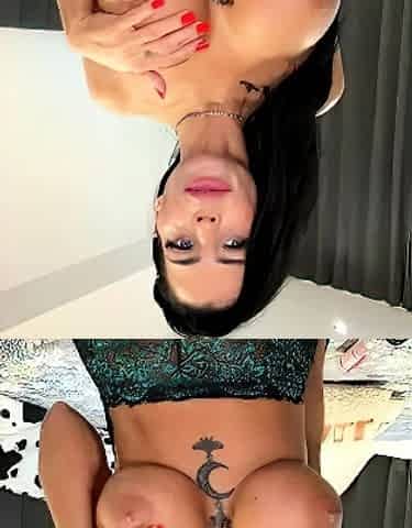 Brunette Teases in Lace Lingerie