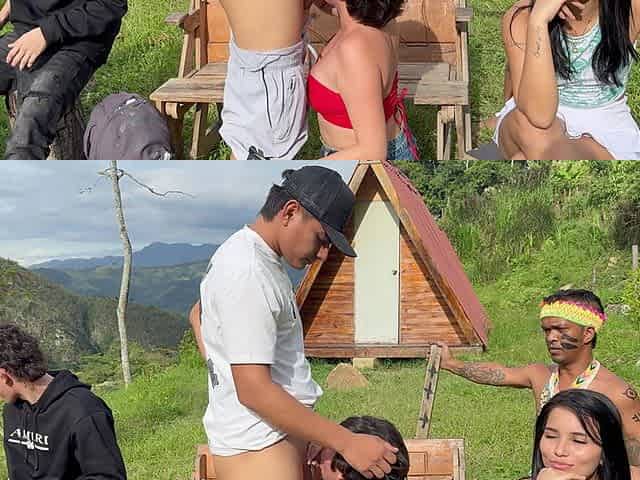Outdoor Sex, Young Latinos Pay Penance to an Indian Dwarf with Hard Sex to Get Out of His Enchanted Lands