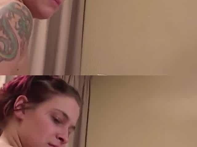 Tattooed Redhead Sucks Rod Then Takes It Doggy
