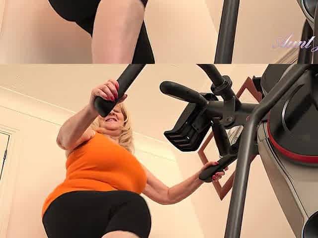 Aunt Judy's - Working Out with Busty 64yo GILF Katie Wish