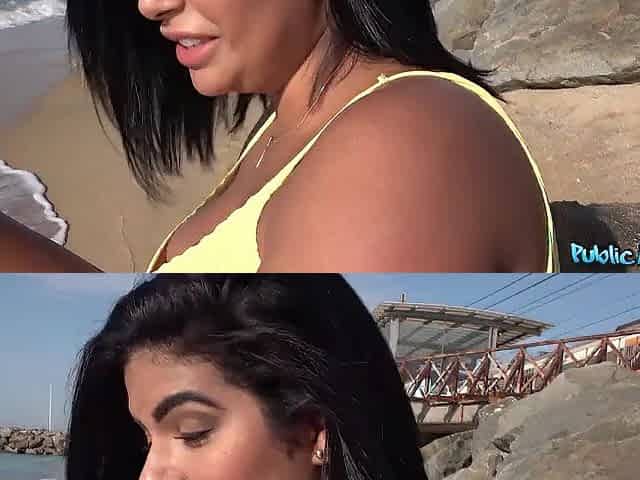 Public Agent - Her large melons bouce during the time that getting screwed in the outdoor pool