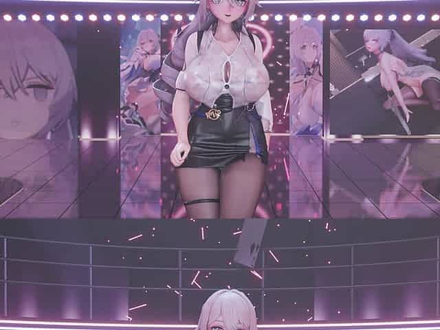 [mmd] Collapse Iron Big Duck Duck - Queencard Secretary Ol Uniform Black Silk Butt Plug Pussy
