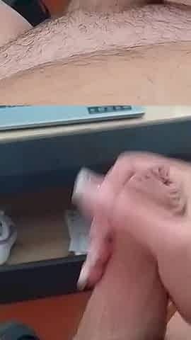 MILF Gives a Handjob and Gets Covered in Cum