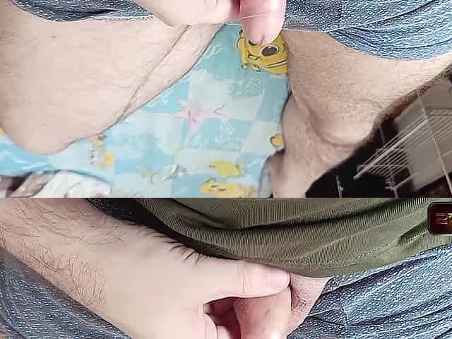 Solo masturbation with cum