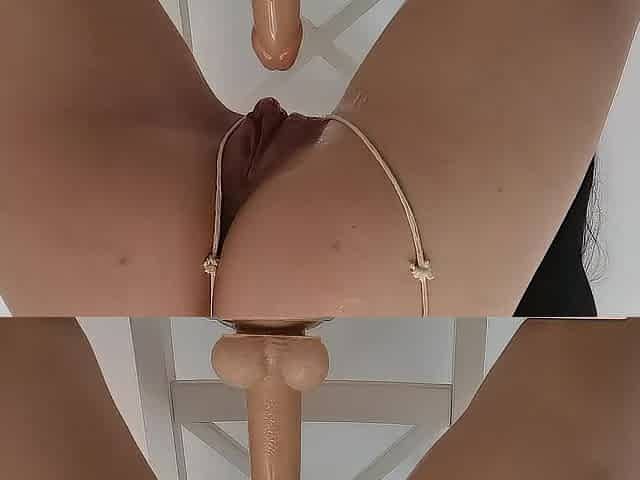 sexually excited vagina plays with the vibrator