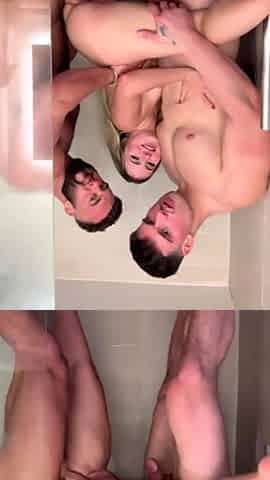 Aria Banks Enjoys Two Cock In The Shower