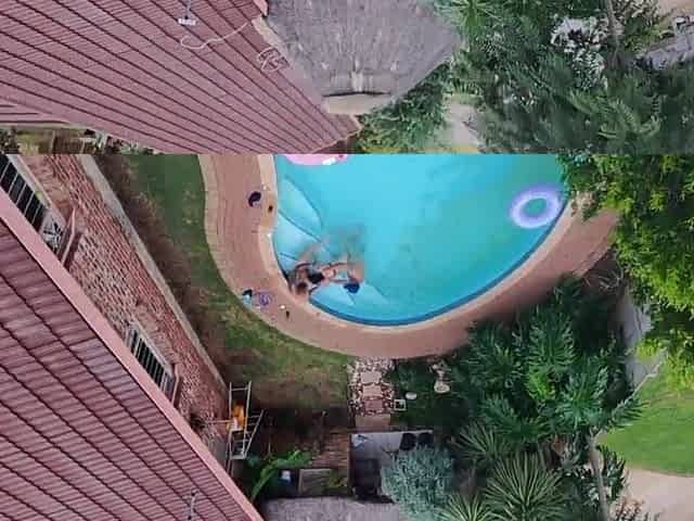 Caught a outdoor swimming pool fuckfest whilst flying my fpv drone