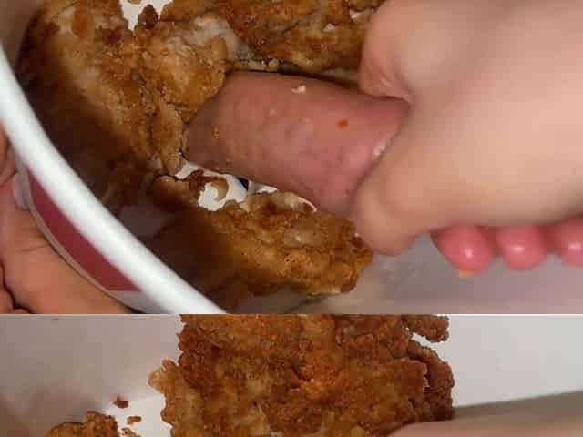 Kfc Bucket with a Surprise Inside. Stepsister Liked It.