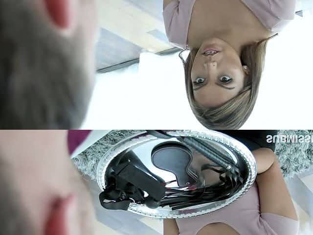 Obedient wife Nicole Rey does everything her perverted husband desires