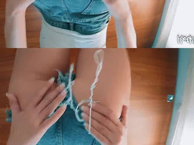 Take off her lace pants and have a fun her large boobs, flawless butt and taut vagina