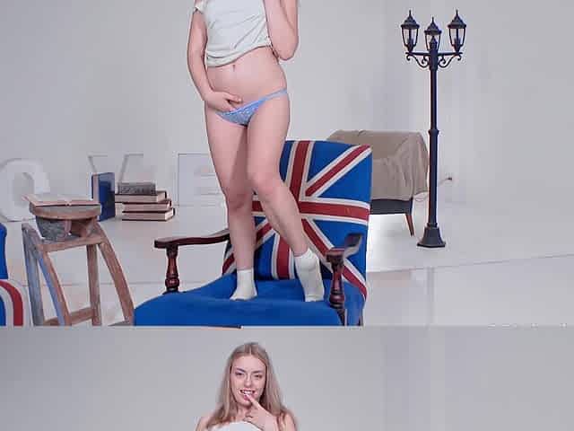 Hot solo action with Daniella Margot and her favorite toy
