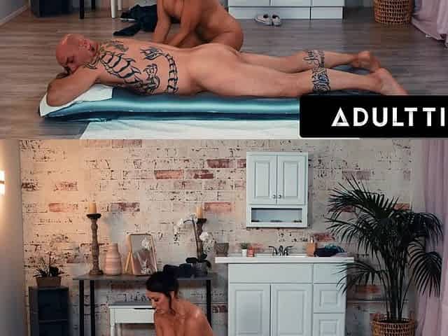 MILF Reagan Fox convinces her business partner to try a NURU MASSAGE! BIG FAT TITS!