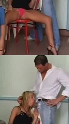 A Blowjob at the Bar and an Ass Fuck at Home