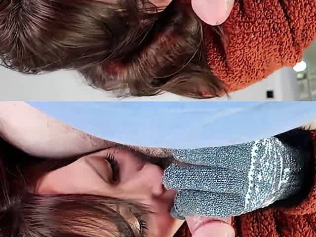 Fuzzy Sweater Gloved Handjob (fetish