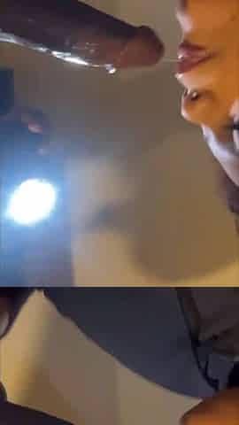 BBW Ebony Gives Head And Takes Facial
