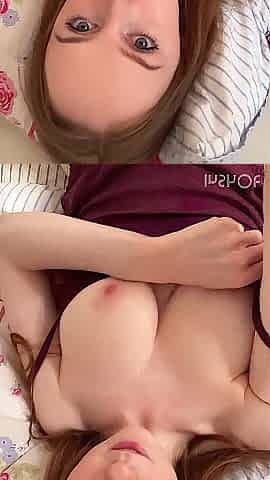 Breasty British Redhead Fingers her Vagina and Bawdy Talks