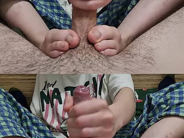 Holiday Tugjob Footjob: My Feet are Stinky and Perspired After Town Walking All Day