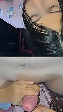 My Ex-wife Gives Me a Big Blowjob and Sucks It Until She Makes Me Come