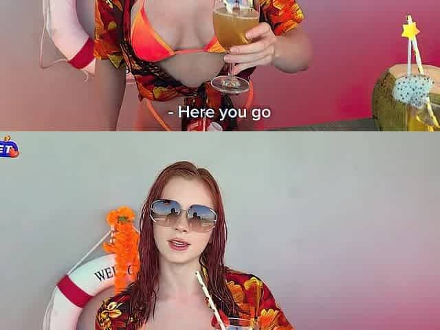 Banging The Barmaid Behind The Bar On Vacation At The All Inclusive Hotel