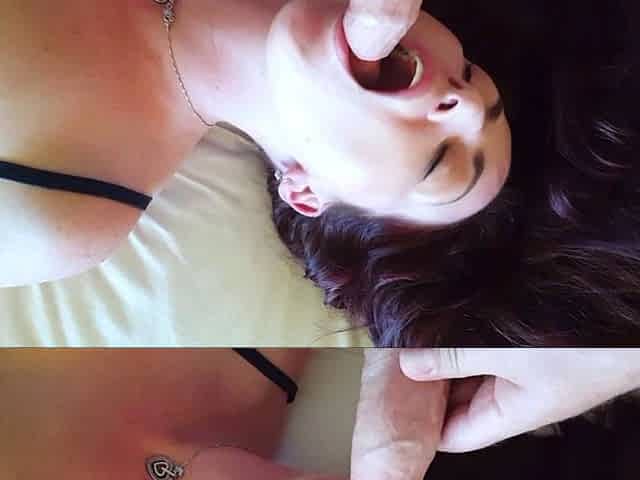 Brunette hardcore blowjob