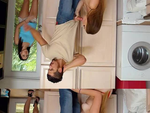 Girl sucks and fucks bets friend's horny boyfriend