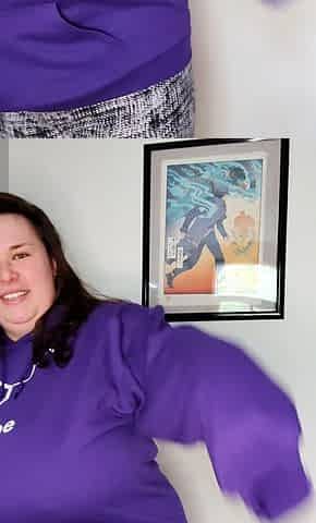 Horny big boobed fat chubby busty blonde