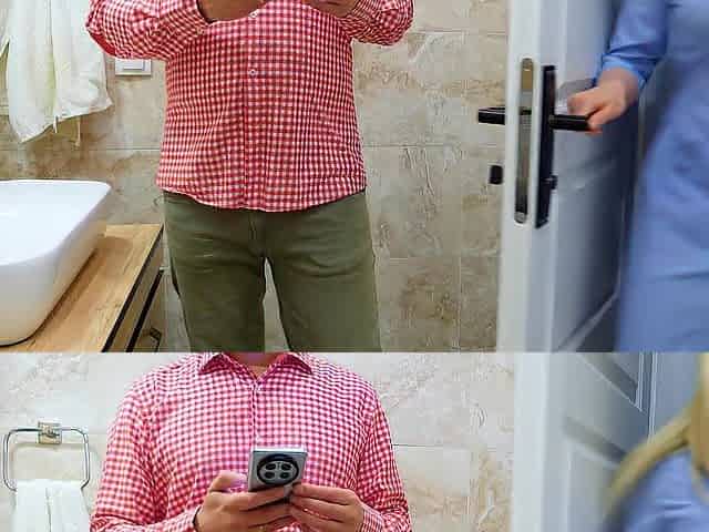A lewd nurse was caught masturbating in a hospital restroom