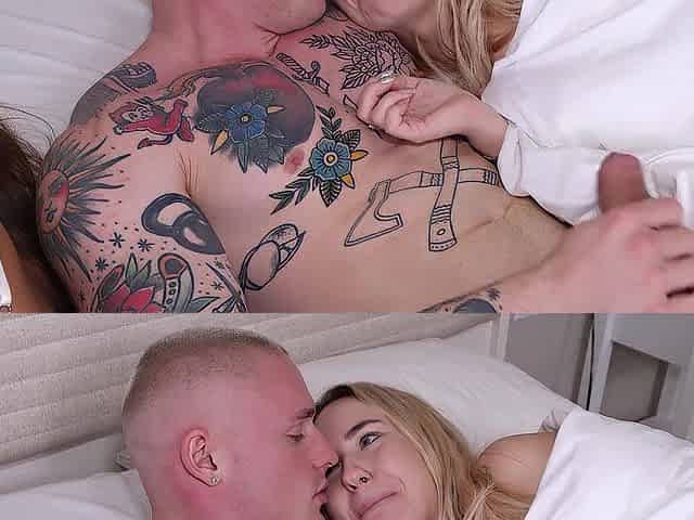 Three-some sex with 2 breasty babes after a party