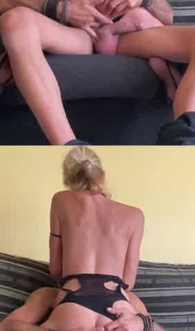 Initiation to Anal Sex of a Little Spanish Blonde