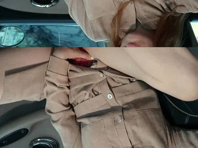 Make Myself Cum in the Car, Quick Orgasm After Walking. Real Amateur Porn. Annahomemix