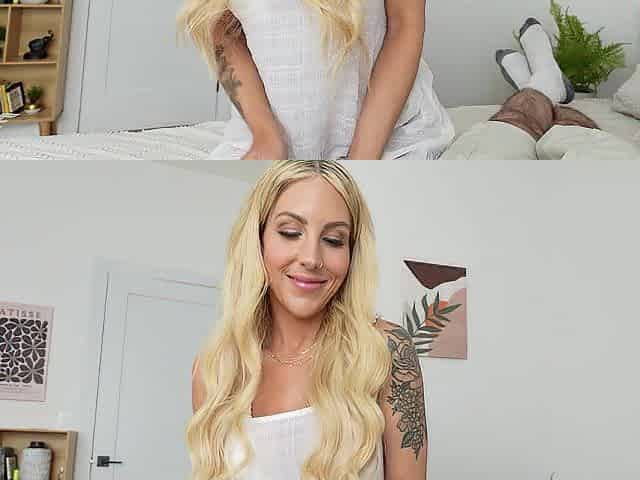 Golden-haired Large Titty Step-Mamma needs some real college schlong - Sarah Harlow