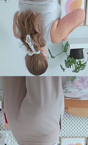 Elegant MILF Masturbates Standing up.