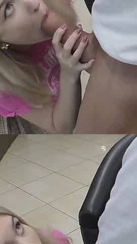 Anal Creampie for Bubbly Blonde Una Fairy at Barber Shop- Immoral Live 4K