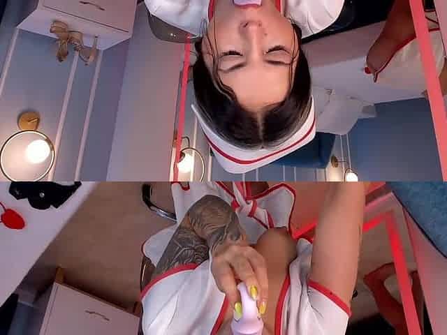 Anal Plug Inside My Nurse Ass, I Loved to Suck It in Front of U