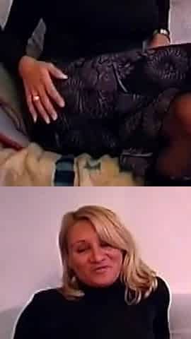 Mature Blonde Sucks Balls and Dildo Fucks Dripping Pussy
