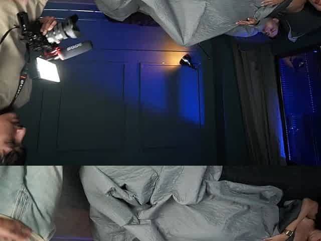 Behind the Scenes! My Big Ass Stepmom Shares the Hotel Bed with Me