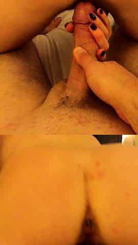Amateur homemade hardcore three some with cumshot