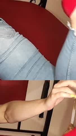 Ass Jeans Teasing, Pee in Jeans