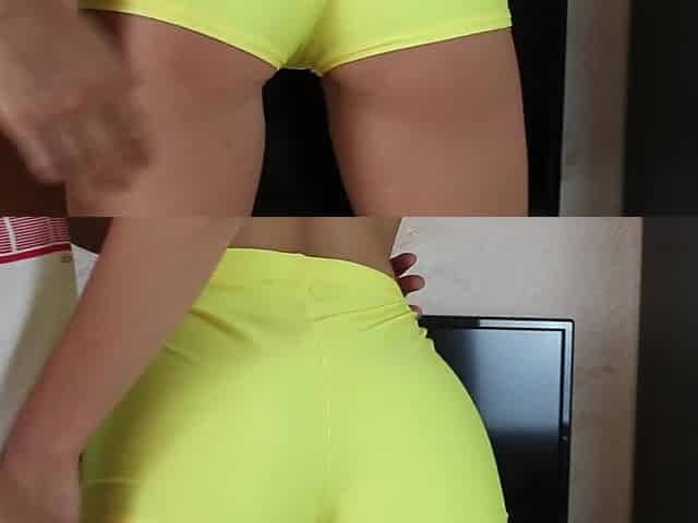 Amateur Pair. This chab licks her vagina, bang doggy style, cum her hair and face