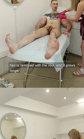 This Guy pumped up his hands with synthol an came to shave his groin
