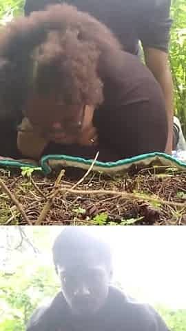 Banging youthful thick large ass black doxy out in public