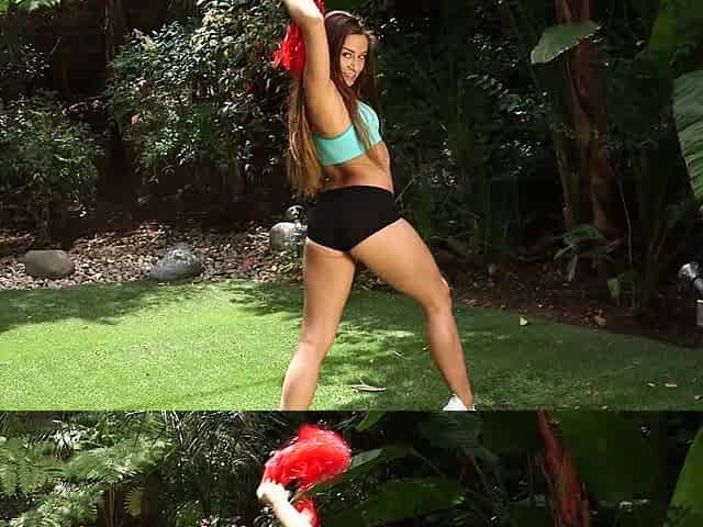 A cheerleader, Cassidy Klein, gets fucked hard by Derrick Pierce.