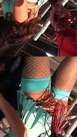 She sucks the cock of two cum-filled firemen