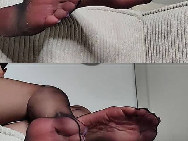 Nylon Feet Teasing