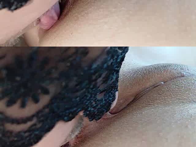 Closeup: Wife gets banged in the booty with tongue